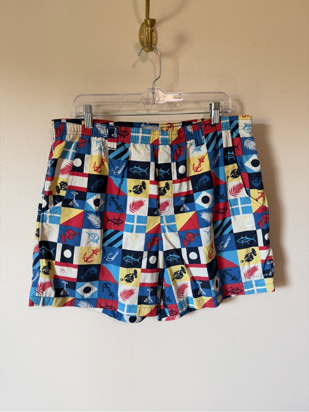 Columbia men’s swim trunks shorts sailor motifs size medium